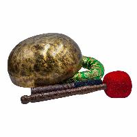 Jambati Singing Bowl, [tiger Antique], Buddhist Hand Beaten, Antique Finishing, [select Accessories]