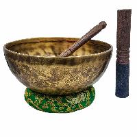 Jambati Singing Bowl, [tiger Antique], Buddhist Hand Beaten, Antique Finishing, [select Accessories]