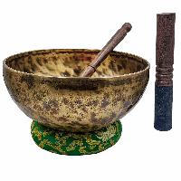 Jambati Singing Bowl, [tiger Antique], Buddhist Hand Beaten, Antique Finishing, [select Accessories]