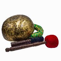 Jambati Singing Bowl, [tiger Antique], Buddhist Hand Beaten, Antique Finishing, [select Accessories]