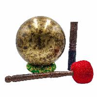 Jambati Singing Bowl, [tiger Antique], Buddhist Hand Beaten, Antique Finishing, [select Accessories]