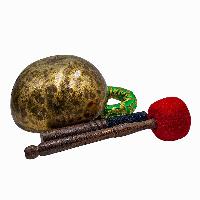Jambati Singing Bowl, [tiger Antique], Buddhist Hand Beaten, Antique Finishing, [select Accessories]