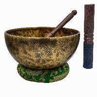 Jambati Singing Bowl, [tiger Antique], Buddhist Hand Beaten, Antique Finishing, [select Accessories]