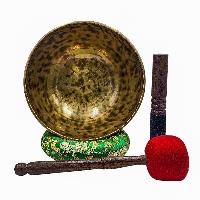 Jambati Singing Bowl, [tiger Antique], Buddhist Hand Beaten, Antique Finishing, [select Accessories]