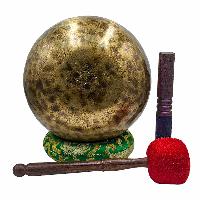 Jambati Singing Bowl, [tiger Antique], Buddhist Hand Beaten, Antique Finishing, [select Accessories]