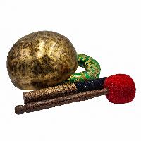 Jambati Singing Bowl, [tiger Antique], Buddhist Hand Beaten, Antique Finishing, [select Accessories]