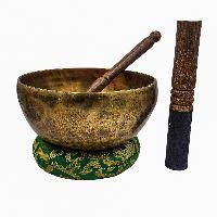 Jambati Singing Bowl, [tiger Antique], Buddhist Hand Beaten, Antique Finishing, [select Accessories]
