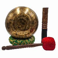 Jambati Singing Bowl, [tiger Antique], Buddhist Hand Beaten, Antique Finishing, [select Accessories]