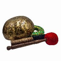 Jambati Singing Bowl, [tiger Antique], Buddhist Hand Beaten, Antique Finishing, [select Accessories]