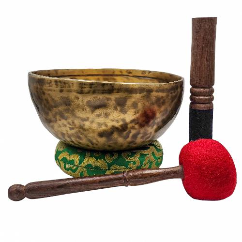 Jambati Singing Bowl, [tiger Antique], Buddhist Hand Beaten, Antique Finishing, [select Accessories], [select Accessories]