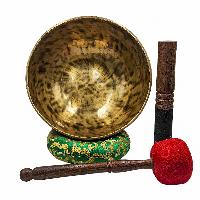 Jambati Singing Bowl, [tiger Antique], Buddhist Hand Beaten, Antique Finishing, [select Accessories], [select Accessories]