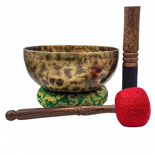Jambati Singing Bowl, [tiger Antique], Buddhist Hand Beaten, Antique Finishing, [select Accessories], [select Accessories]