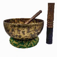 Jambati Singing Bowl, [tiger Antique], Buddhist Hand Beaten, Antique Finishing, [select Accessories], [select Accessories]
