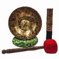Jambati Singing Bowl, [tiger Antique], Buddhist Hand Beaten, Antique Finishing, [select Accessories], [select Accessories]