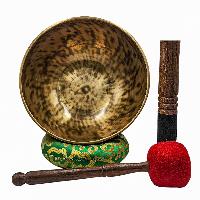 Jambati Singing Bowl, [tiger Antique], Buddhist Hand Beaten, Antique Finishing, [select Accessories], [select Accessories]
