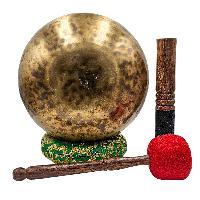 Jambati Singing Bowl, [tiger Antique], Buddhist Hand Beaten, Antique Finishing, [select Accessories], [select Accessories]