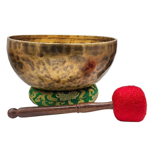 Jambati Singing Bowl, [tiger Antique], Buddhist Hand Beaten, Antique Finishing, [select Accessories], [select Accessories]