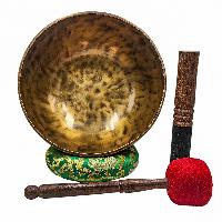 Jambati Singing Bowl, [tiger Antique], Buddhist Hand Beaten, Antique Finishing, [select Accessories], [select Accessories]
