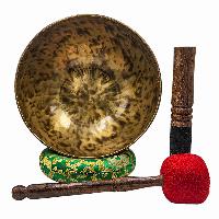 Jambati Singing Bowl, [tiger Antique], Buddhist Hand Beaten, Antique Finishing, [select Accessories], [select Accessories]