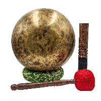 Jambati Singing Bowl, [tiger Antique], Buddhist Hand Beaten, Antique Finishing, [select Accessories], [select Accessories]