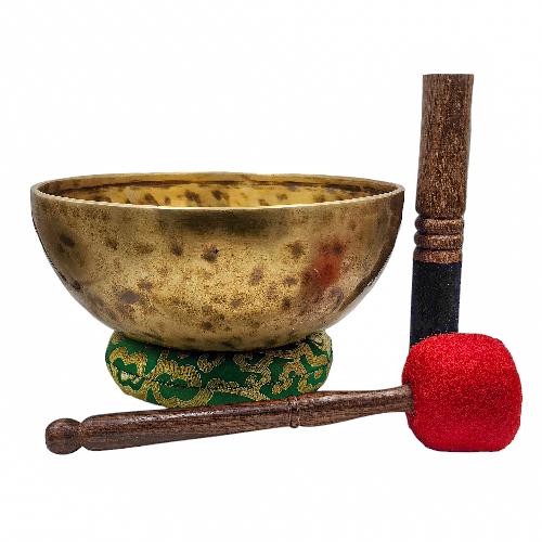 Jambati Singing Bowl, [tiger Antique], Buddhist Hand Beaten, Antique Finishing, [select Accessories], [select Accessories]