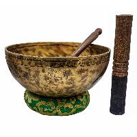 Jambati Singing Bowl, [tiger Antique], Buddhist Hand Beaten, Antique Finishing, [select Accessories], [select Accessories]