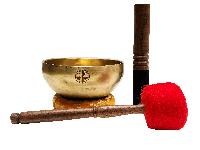Jambati Singing Bowl, [moon Bowl], [jhumkat], Buddhist Hand Beaten, Antique Finishing, [select Accessories], [select Accessories]