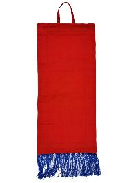 Tibetan Cochin Brocade Wall Hanging With Embroidered Dragon, Color