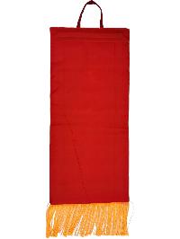 Tibetan Cochin Brocade Wall Hanging With Embroidered Dragon, Color