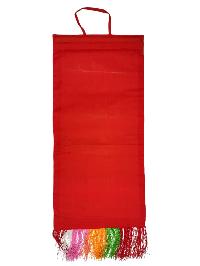 Tibetan Cochin Brocade Wall Hanging With Embroidered Dragon, Color