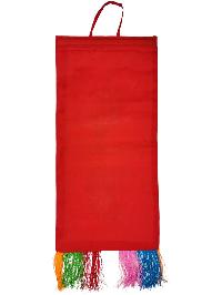 Tibetan Cochin Brocade Wall Hanging With Embroidered Dragon, Color