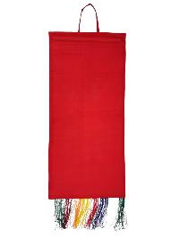 Tibetan Cochin Brocade Wall Hanging With Embroidered Dragon, Color