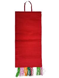 Tibetan Cochin Brocade Wall Hanging With Embroidered Dragon, Color
