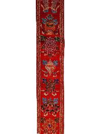 Tibetan Cochin Brocade Wall Hanging With Embroidered Ashtamangala, Color