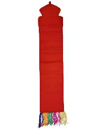 Tibetan Cochin Brocade Wall Hanging With Embroidered Om Mani Padme Hum, Color
