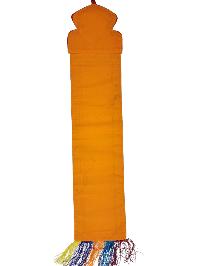Tibetan Cochin Brocade Wall Hanging With Embroidered Om Mani Padme Hum, Color