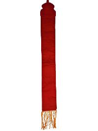 Tibetan Cochin Brocade Wall Hanging With Embroidered Ashtamangala, Color