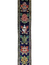 Tibetan Cochin Brocade Wall Hanging With Embroidered Ashtamangala, Color