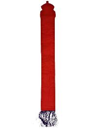 Tibetan Cochin Brocade Wall Hanging With Embroidered Ashtamangala, Color