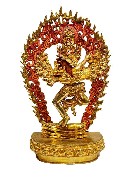[hevajra], Buddhist Handmade Statue, [full Gold Plated], [painted Face], [high Quality]