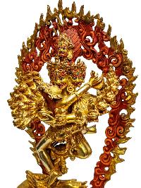 [hevajra], Buddhist Handmade Statue, [full Gold Plated], [painted Face], [high Quality]