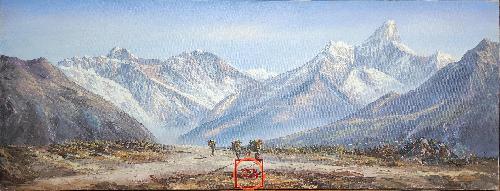 Oil Painting, Mt Everest Scenery, By Thamang Malla