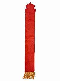 Tibetan Cochin Brocade Wall Hanging With Embroidered Om Mani Padme Hum