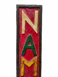 [namaste Carved], Handmade Wall Hanging, [painted]