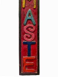 [namaste Carved], Handmade Wall Hanging, [painted]