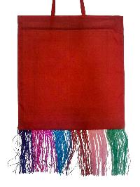 Tibetan Cochin Brocade Wall Hanging With Embroidered Om