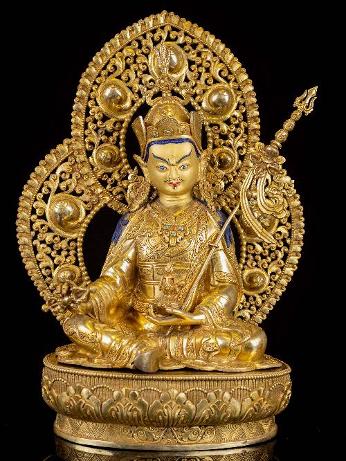 [padmasambhava], Buddhist Handmade Statue, [full Gold Plated], [face Painted]