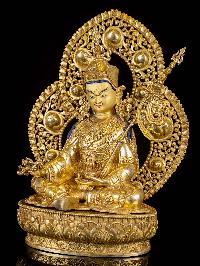 [padmasambhava], Buddhist Handmade Statue, [full Gold Plated], [face Painted]