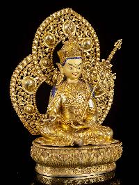 [padmasambhava], Buddhist Handmade Statue, [full Gold Plated], [face Painted]