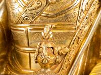 [padmasambhava], Buddhist Handmade Statue, [full Gold Plated], [face Painted]